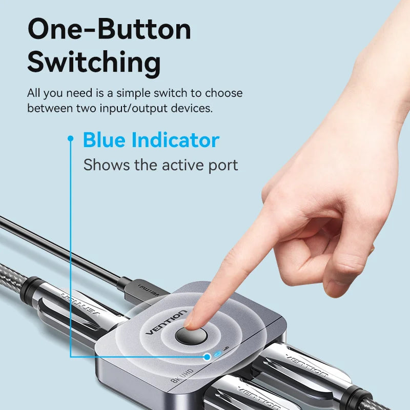 HDMI 2.1 Bi-Directional Splitter for TV, Monitor, Xbox, PS4 & PS5 by Snagg An HDMI Splitter