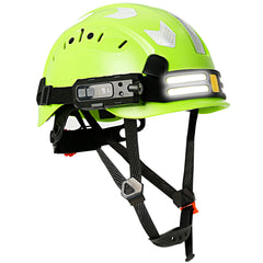Construction safety helmet with headlamp and reflective stickers – image 13