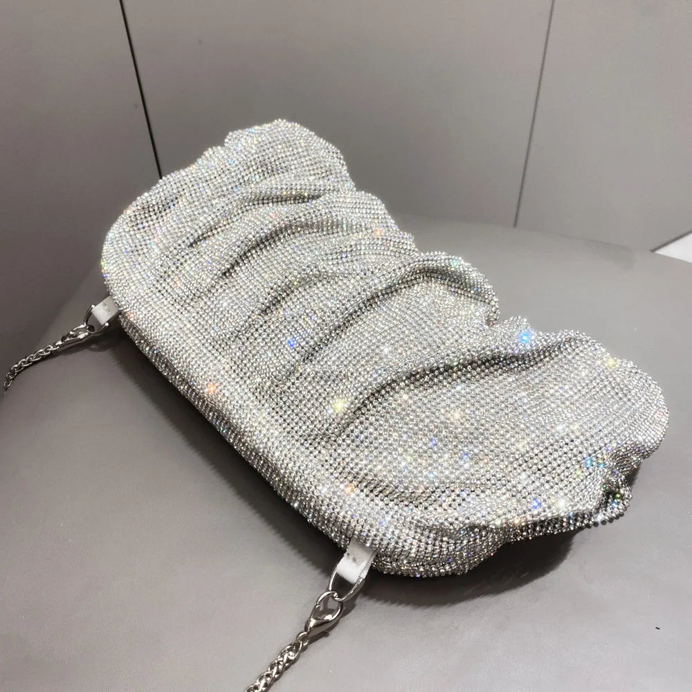 Elegant Rhinestone Crystal Evening Clutch by Snagg It Purses