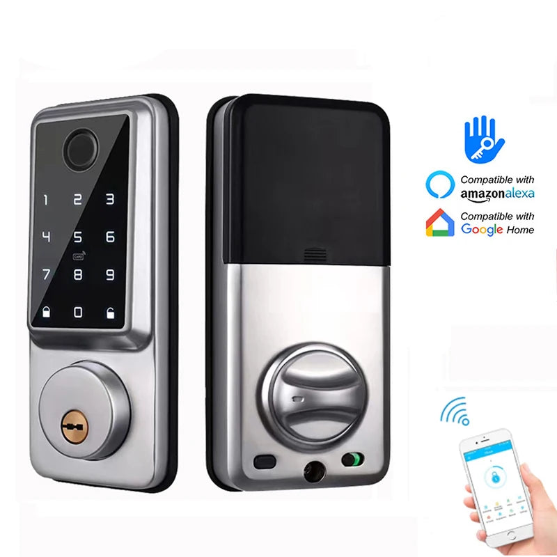 Waterproof Smart Deadbolt Lock – Biometric Fingerprint & Keypad Entry by Snagg A Smart Door Lock