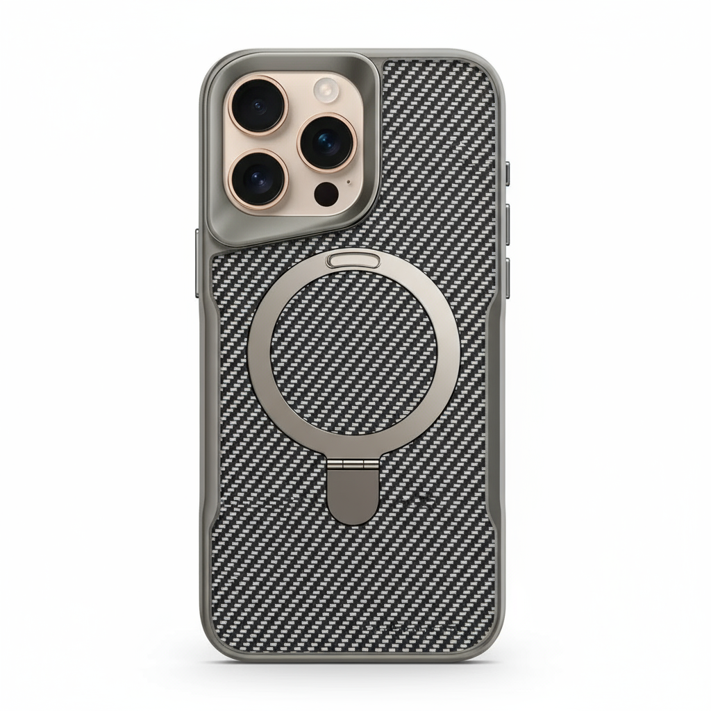 Carbon Fibre Pattern Magsafe phone case for iPhone 16 Series by Snagg A Phone Case