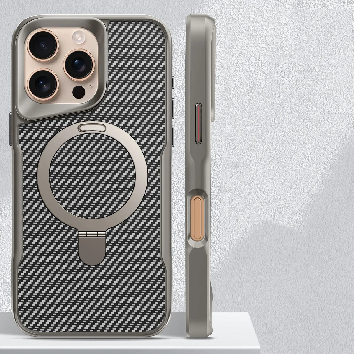 Carbon Fibre Pattern Magsafe phone case for iPhone 16 Series by Snagg A Phone Case