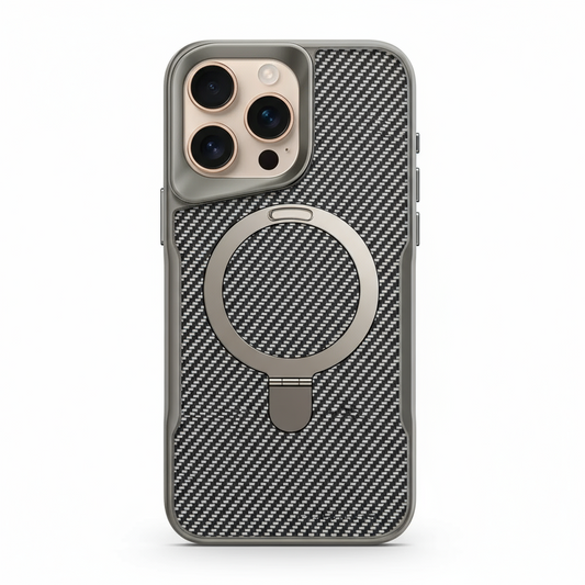 Carbon Fibre Pattern Magsafe phone case for iPhone 16 Series by Snagg A Phone Case