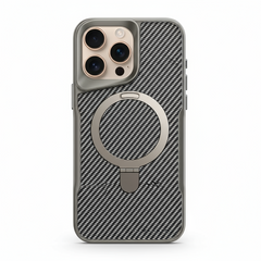 Carbon Fibre Pattern Magsafe phone case for iPhone 16 Series by Snagg A Phone Case