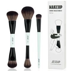 10 Pcs Double Sided Makeup Brush Set