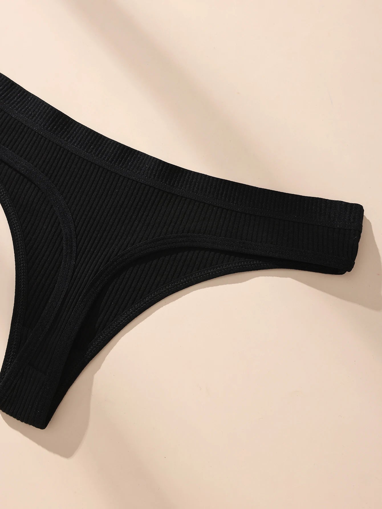 Cotton Thongs & G-Strings 7-Pack | Striped Soft Breathable Plus Size Women's Underwear