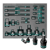 20PCS 1/4" 3/8" 1/2" Impact Socket Adapters, Reducers & Universal Joints Set