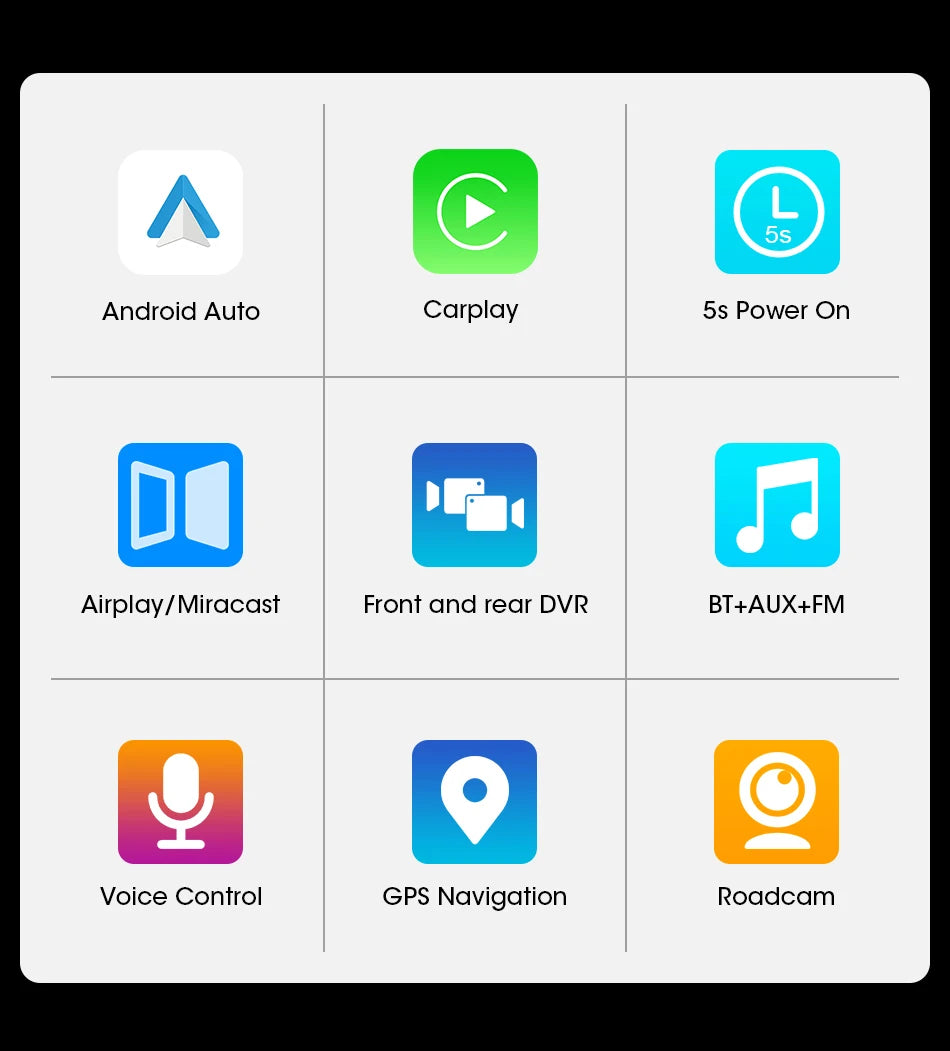 Dual Lens Car DVR with Wireless CarPlay by Snagg A Car DVR