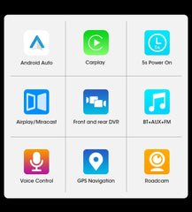 Dual Lens Car DVR with Wireless CarPlay by Snagg A Car DVR