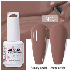 Professional 15ml HEMA & TPO Free Gel Polish – High-Performance Red & Multi Tone Semi Permanent Varnish