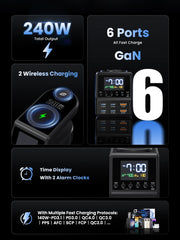 240W GaN Charger Station 4×140W PD3.1 USB Type C by Snagg A Charging Station