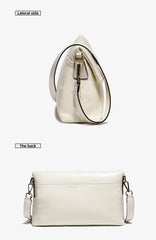 Vintage Genuine Leather Crossbody Handbag – Large Capacity Designer Shoulder Bag for Women, All Seasons
