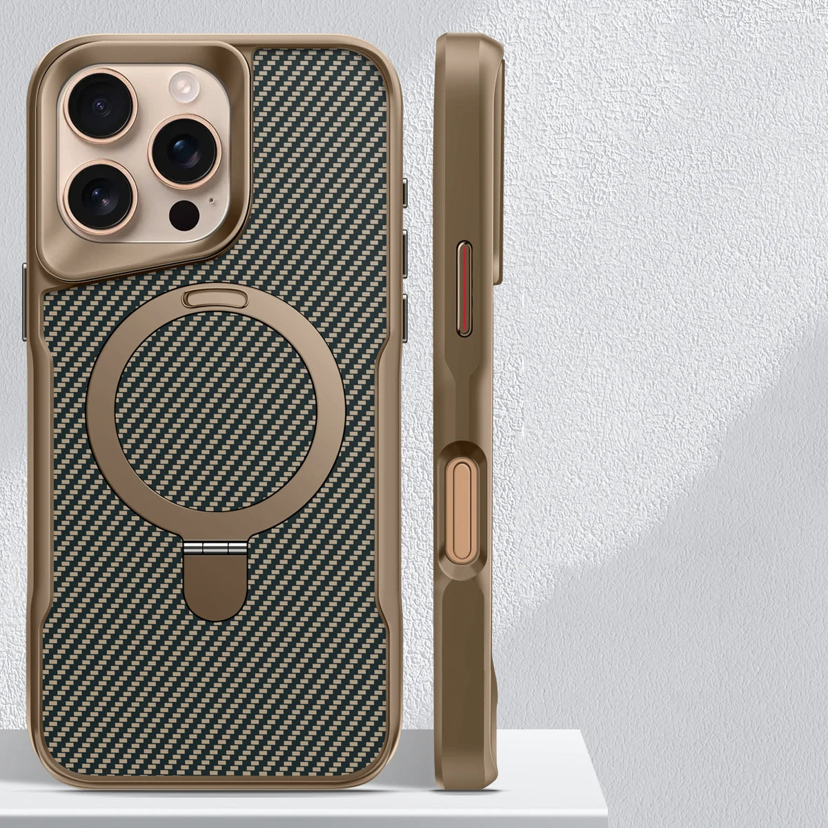 Carbon Fibre Pattern Magsafe phone case for iPhone 16 Series by Snagg A Phone Case