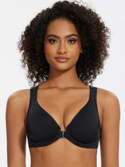 Plus Size Front Closure Posture Bra | Underwire Back Support Full Coverage