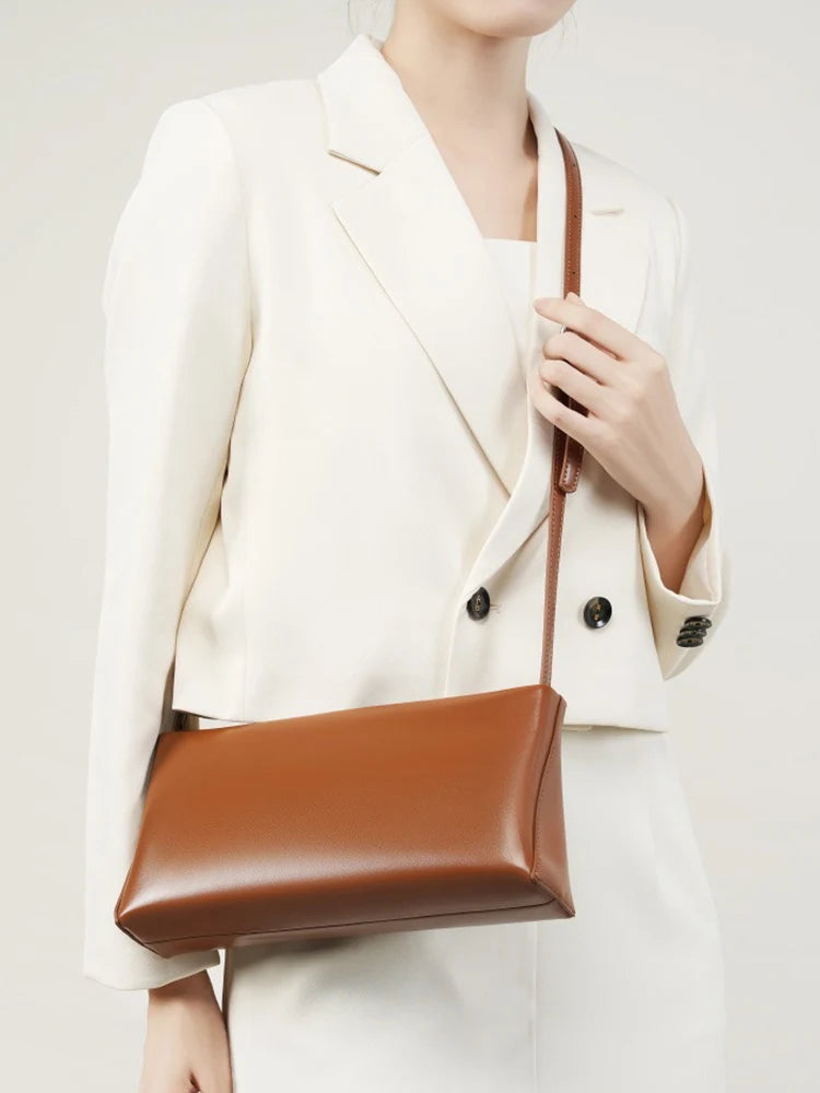 Luxury Leather Underarm Shoulder Bag – High-Sense Fashion Crossbody Handbag for Women, All Seasons