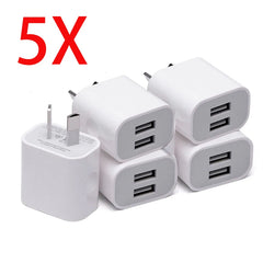 1/5Pcs 5V 2A Dual Port USB Charging Adapter by Snagg An Adapter