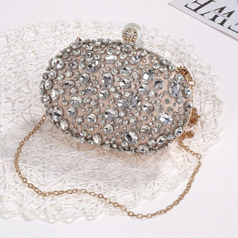 Luxury Crystal Diamond Evening Clutch by Snagg It Purses