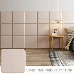 3D Self-Adhesive Linen Wall Panel Stickers - SnaggIt