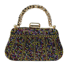 Exquisite Rhinestone Handle Evening Bag by Snagg It Purses