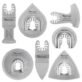 Diamond Oscillating Saw Blades 7pcs | Quick-Release Universal Multitool Triangle Blade for Tile Grout Ceramic