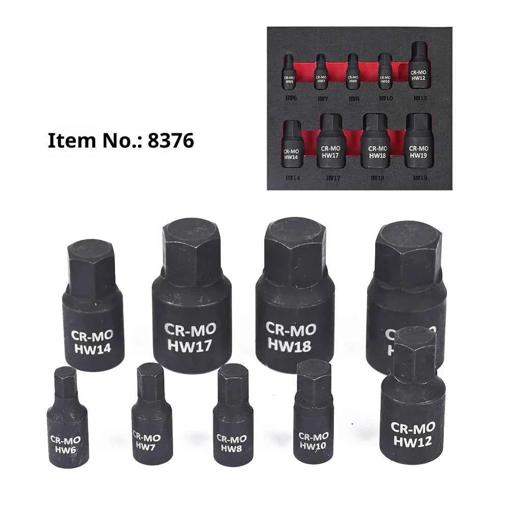 Professional Metric Hex Bit Impact Socket Set | CR-MO Steel Master Kit for 1/4", 3/8" & 1/2" Drives