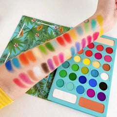 34 Color Tropical Artistry Palette – All in One Vibrant Eye Shadow, Blush, Bronze & Highlighter Collection