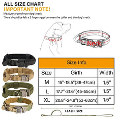 Tactical Dog Collar & Leash Set by Snagg A Leash