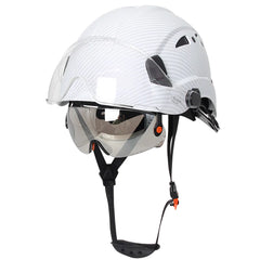 Vented construction safety helmet with built-in visor – image 10