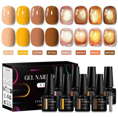 Professional 9 Piece Autumn Magnetic Purple Gel Collection – HEMA & TPO Free Reflective Nail Art System