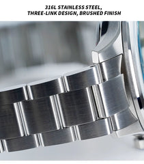 Automatic Mechanical Watch – NH35 Glacier Series | Sapphire Crystal | 100M Waterproof