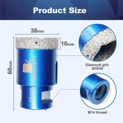 Vacuum Brazed Diamond Core Drill Bit & Heavy Duty Hole Saw for Granite, Porcelain, and Ceramic
