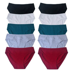 10-Pack Women’s Low-Waist Cotton Panties - SnaggIt