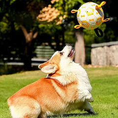 Interactive Dog Football Toy with Grab Tabs by Snagg A Toy