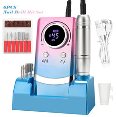 Professional 45,000 RPM V8 Series Electric Nail Drill – High Performance Rechargeable Manicure Station & Power Bank