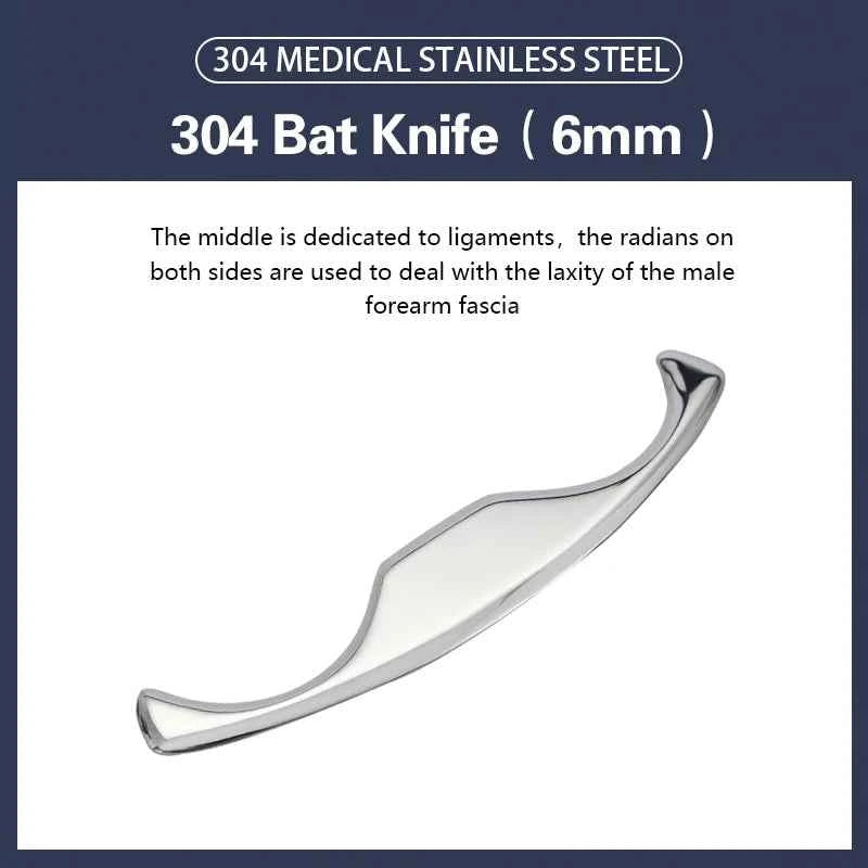 304 Stainless Steel IASTM Gua Sha Set – 5-Piece Fascia Scraper & Muscle Recovery Kit