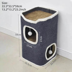 3-Tier Cat Bed & Hideaway House - SnaggIt