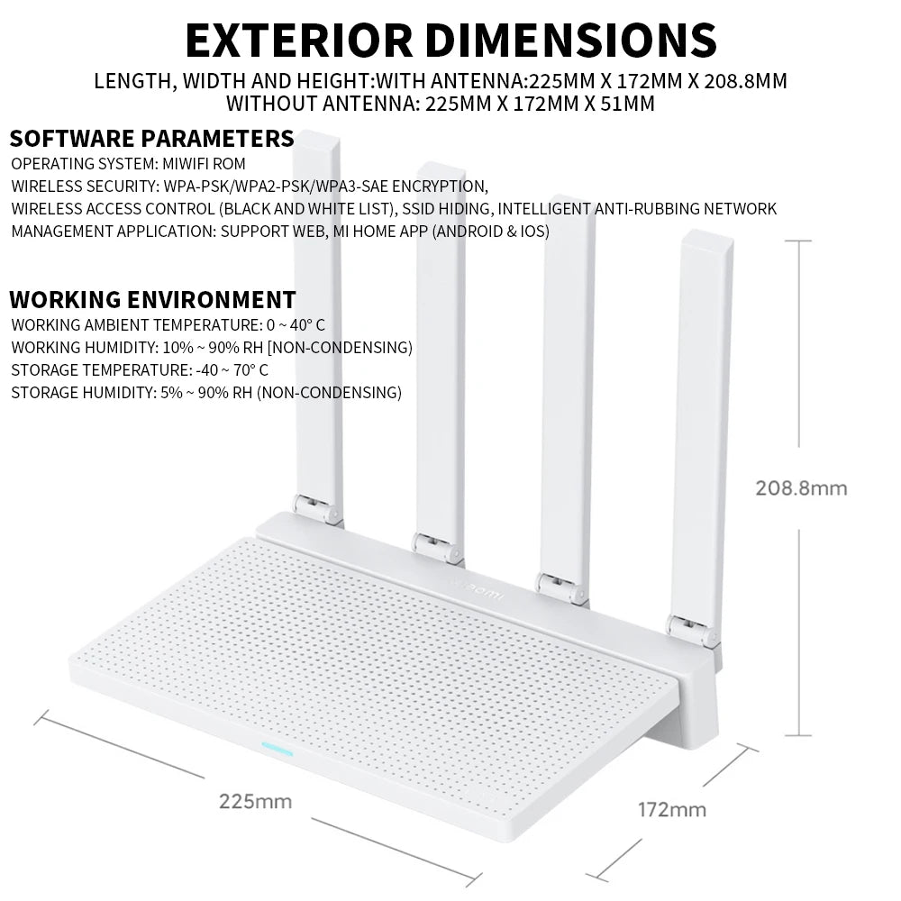 AX3000T WiFi 6 Router – Dual-Band 5GHz 160MHz with 1.3GHz Processor by Snagg A WiFi Booster