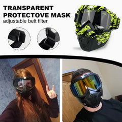 Motorcycle Face Mask with Goggles by Snagg A Motorcycle Goggles