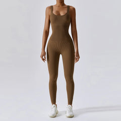 Women's Seamless One-Piece Yoga Suit | Push-Up Belly Tightening Dance Fitness Workout Bodysuit