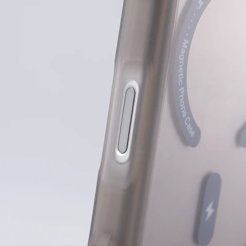 Metal Button Shockproof Magnetic Matte Translucent Case – for iPhone 17 Series - Phone Cases & Covers
