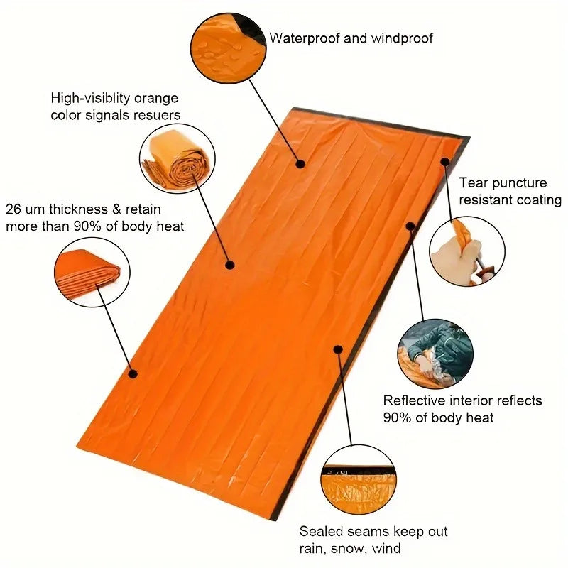 Portable Emergency Survival Sleeping Bag by Snagg A Survival Blanket