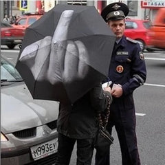 Rain Middle Finger Umbrella by Snagg An Umbrella