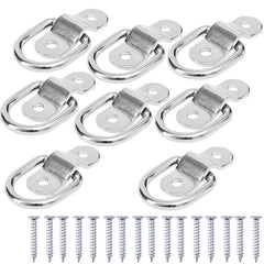 Stainless Steel D-Ring Tie Down Anchor | Lashing Ring Pull Hook for Car Boat Cargo Trailer RV Van