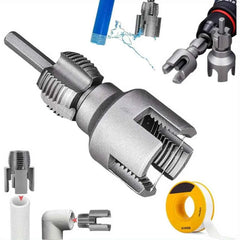 Professional Hex Shank Pipe Threading Tool | Internal & External Die Set for 1/2", 3/4" & 1" Pipes