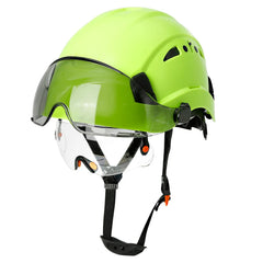 Vented construction safety helmet with built-in visor – image 36