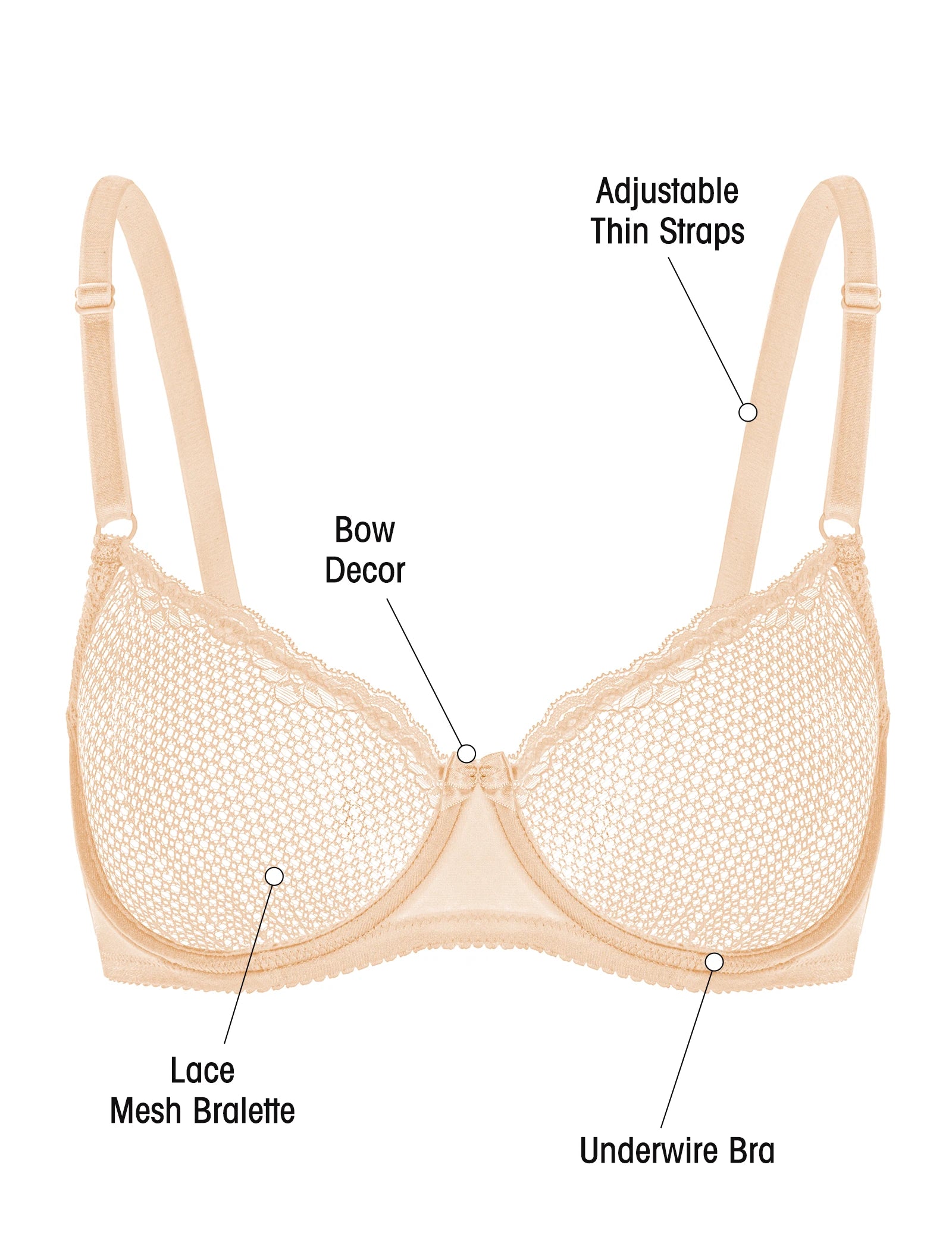 Women’s Sheer Lace Bralette by Snagg A Bra