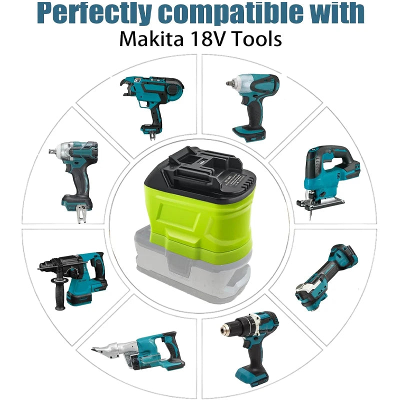 Ryobi 18V battery converter for Makita, DeWalt and Milwaukee tools – image 7