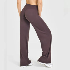 Women's Flared Wide-Leg Yoga Leggings | Seamless Breathable Fitness Versatile Casual Pants