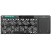 RT518S Dual Mode Wireless Keyboard - Bluetooth & 2.4GHz with Multi-Touch Trackpad