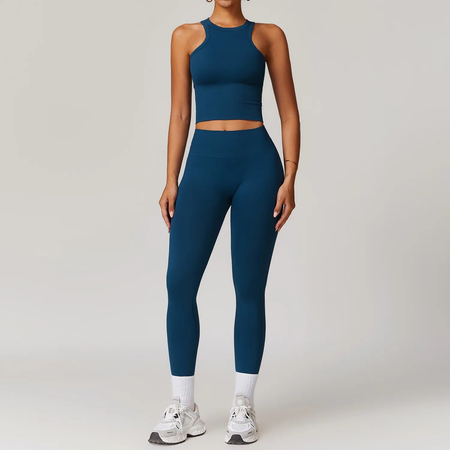 Women's 2/3/4-Piece Seamless Yoga Set | Long Sleeve Tracksuit Sports Bra Gym Leggings Activewear